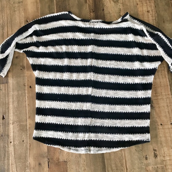 Nation LTD Black and Creme Striped Top - Picture 5 of 5